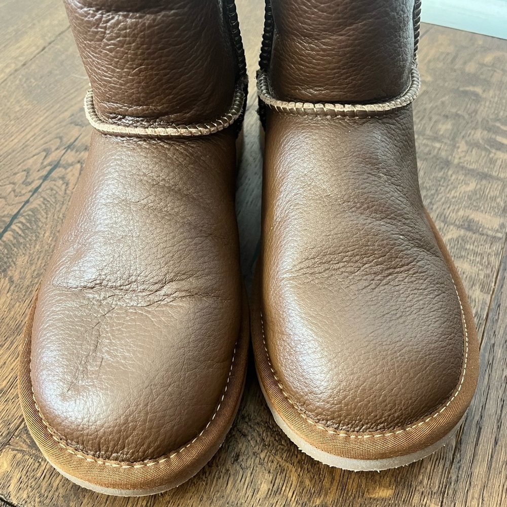 Australia LUXE Collective Leather Cosy Short Fashion Boots Booties Shearling 8 - Picture 2 of 9